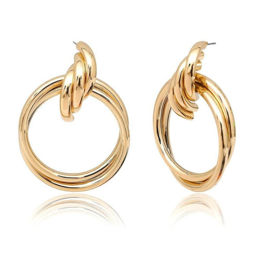 Alloy hoop earrings - Mubimart
