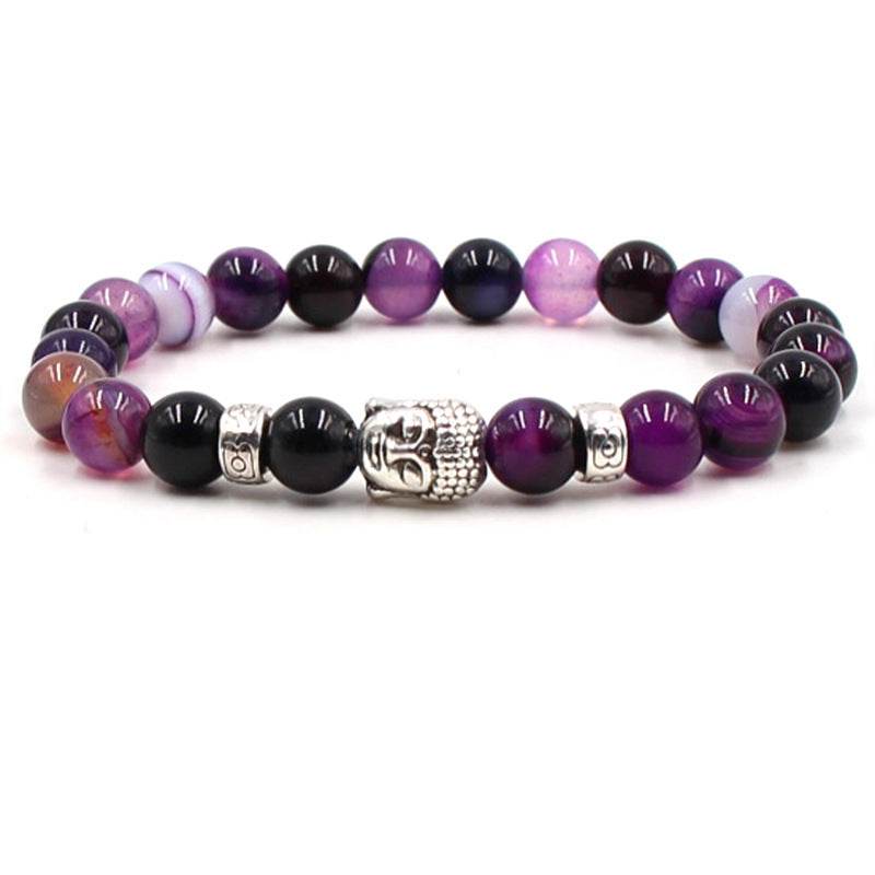 Natural Sapphire Blue Tiger Eye Bracelet Gemstone Beads - Mubimart
