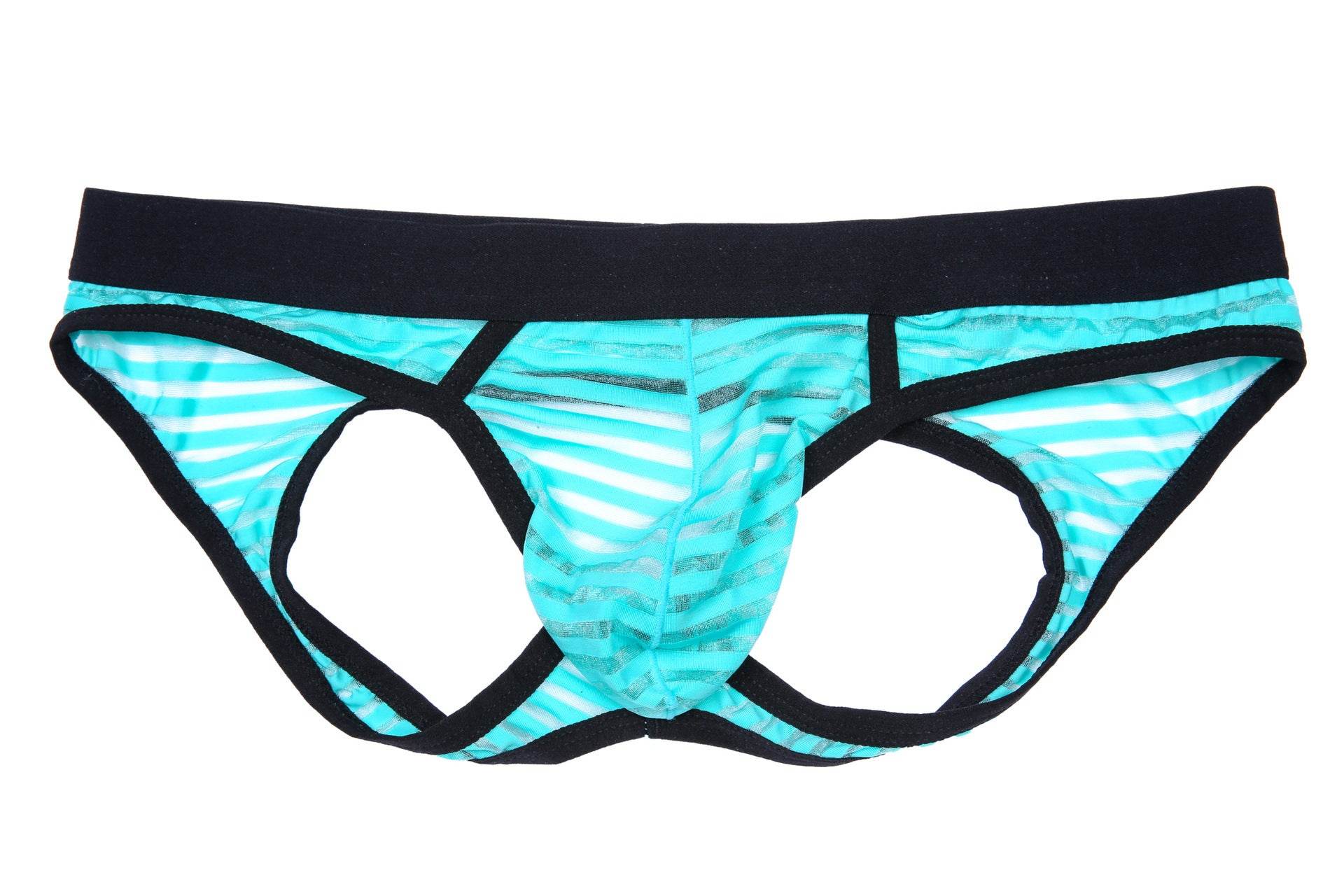 Leaky Hip Mens Sexy Underwear Hollow Breathe Underwear Mesh Underpants Briefs Bulge Pouch Shorts Male Panties Cueca Gay - Mubimart