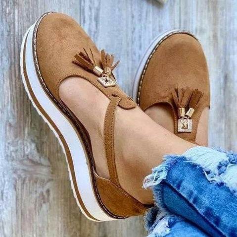 Tassel Flats Shoes Women Spring Summer Sandals - Mubimart