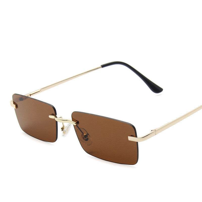 Rimless sunglasses women square - Mubimart