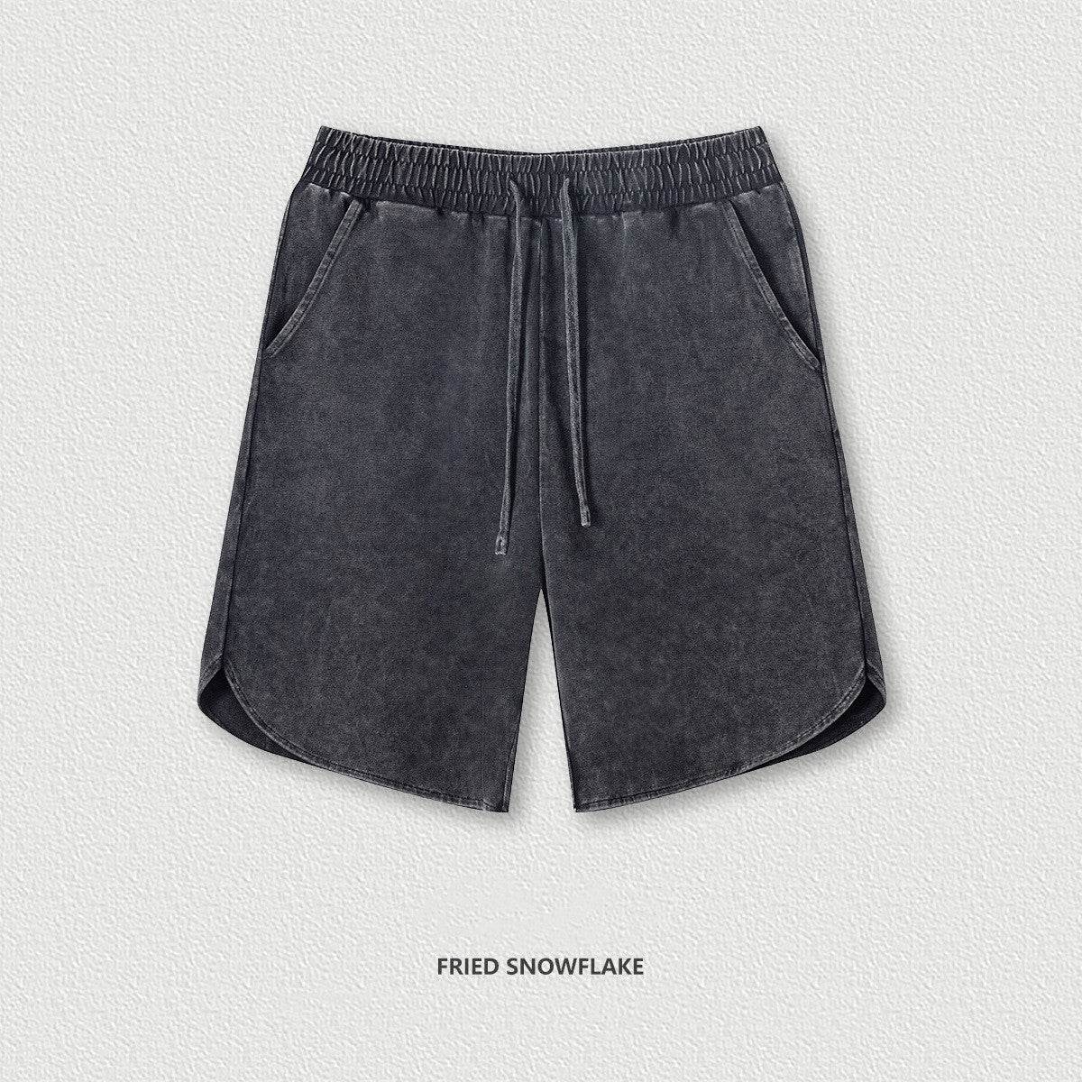 Washed Old Youth Couple Workout Sports Men Casual Shorts - Mubimart