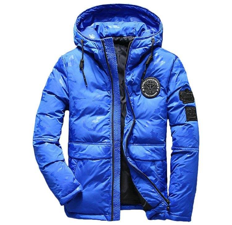 Camouflage Men's Winter Jacket Coat Hooded Casual Slim Down Parka Autumn Camo Windproof Warm Mens Overcoat - Mubimart
