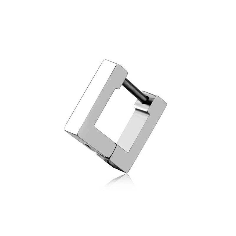 Stainless Steel Creative Hoop Earrings Women Triangular Earrings Fashion Jewelry Huggie Men Punk Hiphop - Mubimart