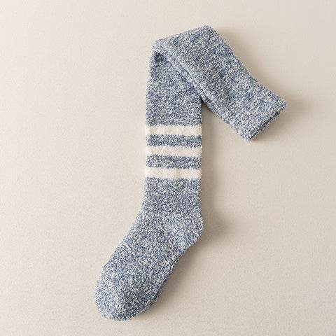 Coral Fleece Socks Men's Knee High Socks Plush Thick Socks - Mubimart