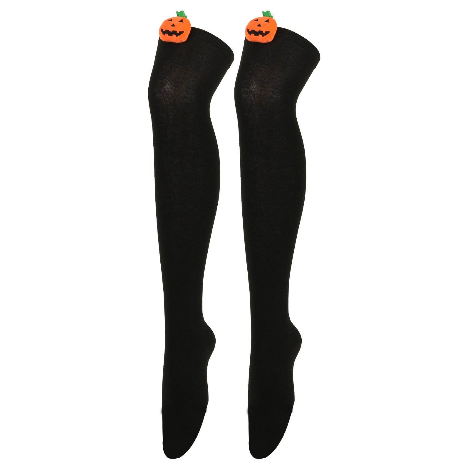Cartoon Devil Over Knee Socks Women - Mubimart