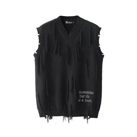 Embroidered Vest Sweater Sweater American Style - Mubimart