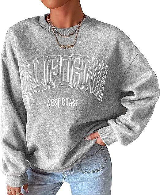 Women's Plus Size Round Neck Print Sweatshirt - Mubimart