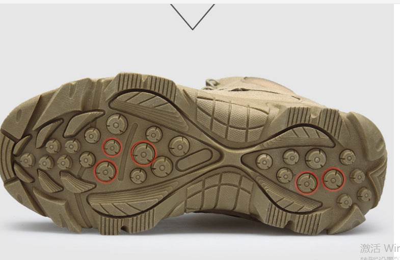 Breathable High Top Outdoor Hiking Tactical Boots Desert Boots - Mubimart