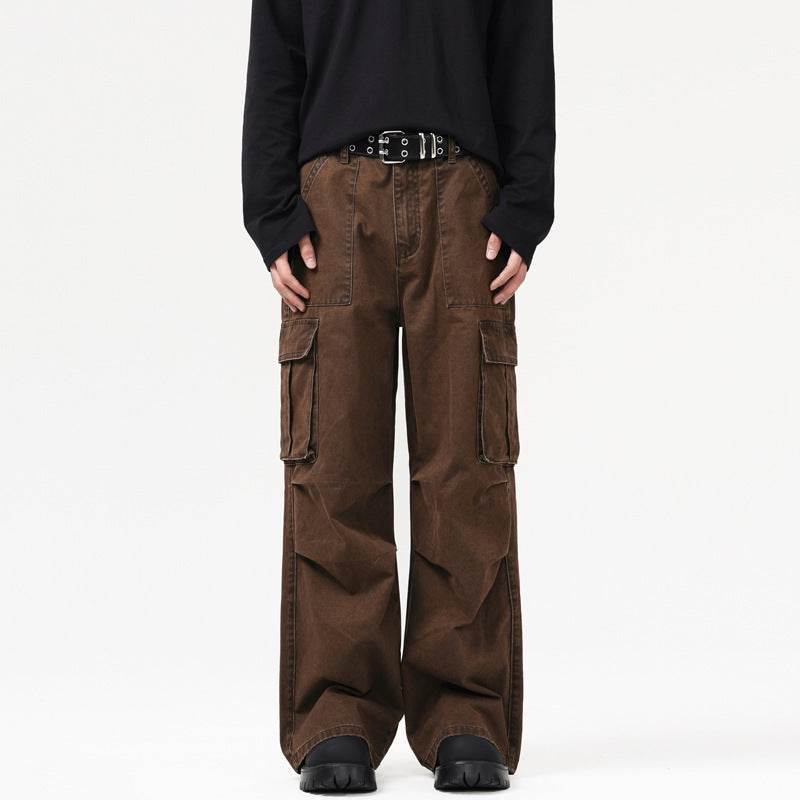 Maillard Retro Multi-pocket Cargo Pants Men And Women - Mubimart