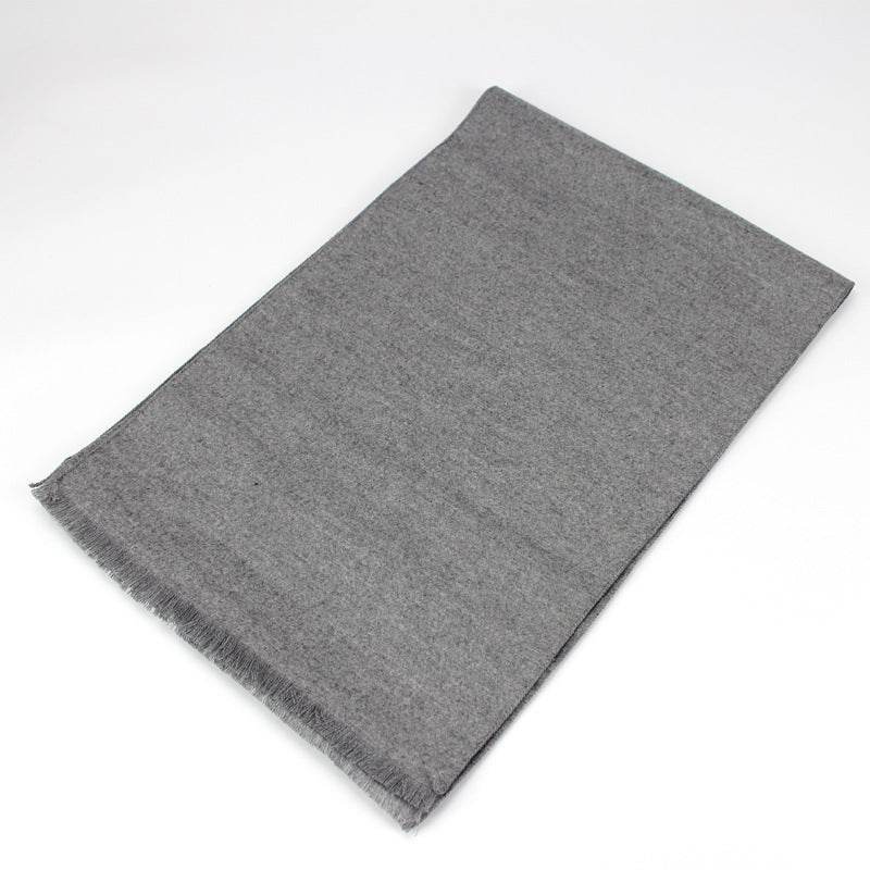 New men's scarf Korean American tide wintersilk brushed silk scarf color warm scarf for men - Mubimart
