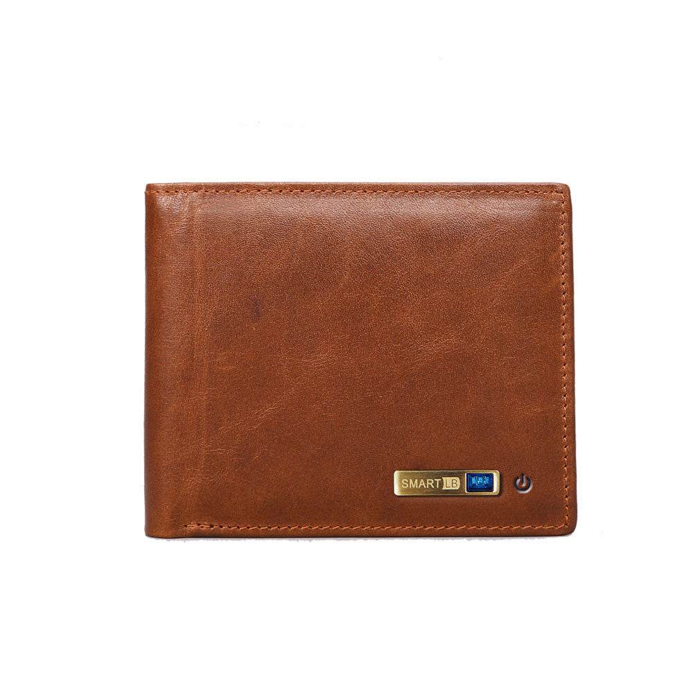 Compatible with Apple , Men's Wallet Anti-lost Leather Short Wallet Multifunction Card Case - Mubimart