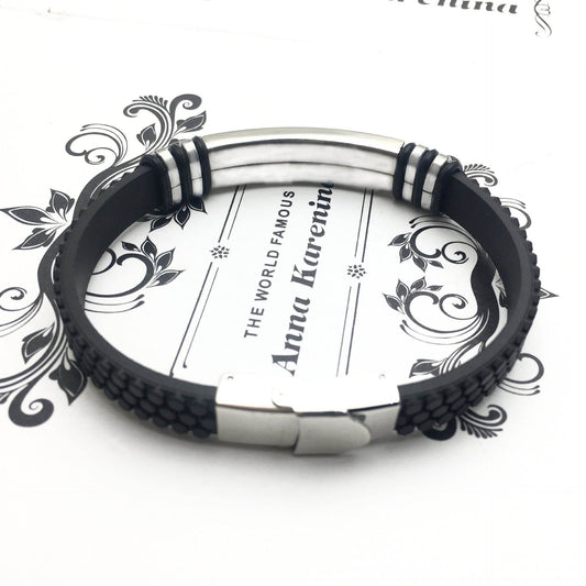 Zap Stainless Steel Mens Bracelet - Mubimart