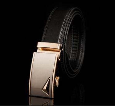 Men's leather factory direct belt buckle leather belt men's automatic belt belt wholesale business - Mubimart