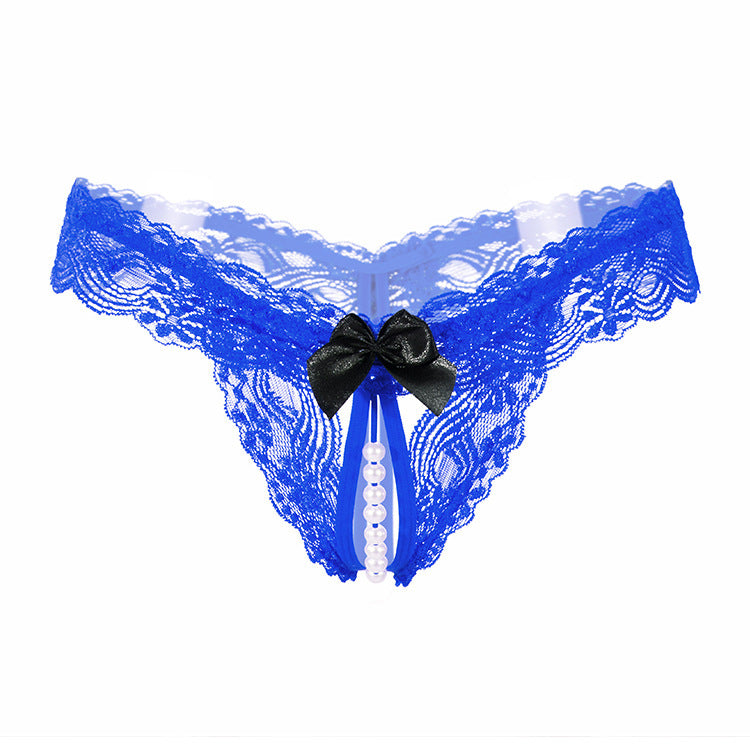 Women's Sexy Thong With Beads - Mubimart -  