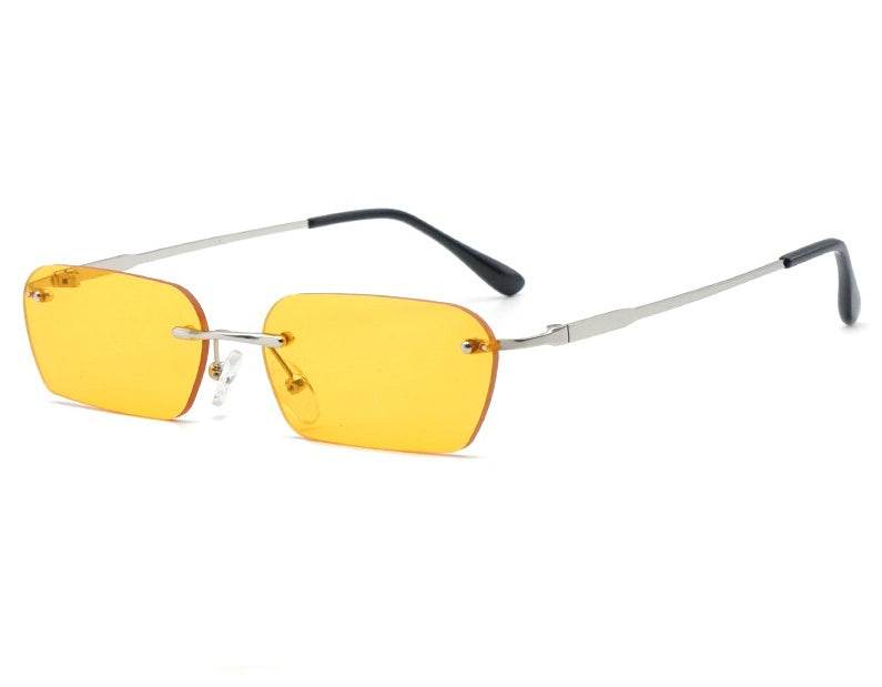 Rectangle Rimless Sunglasses - Mubimart