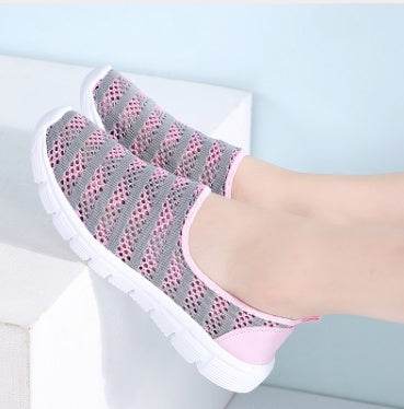 Summer women shoes women Breathable Mesh sneakers shoes ballet flats ladies slip on flats loafers shoes - Mubimart