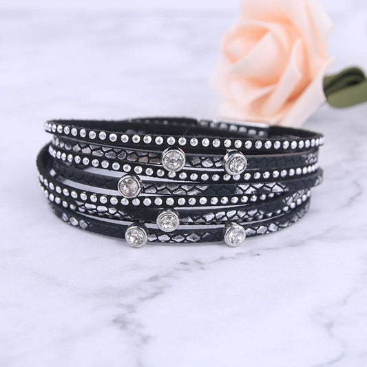 Multiple Layers Crystal Charm Bracelet For Women - Mubimart
