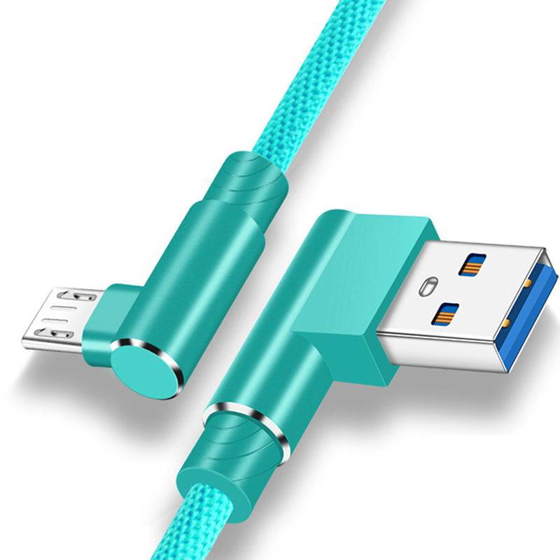 Double Elbow Fast Charging Mobile Phone Data Cable Mobile Game Charging Cable - Mubimart