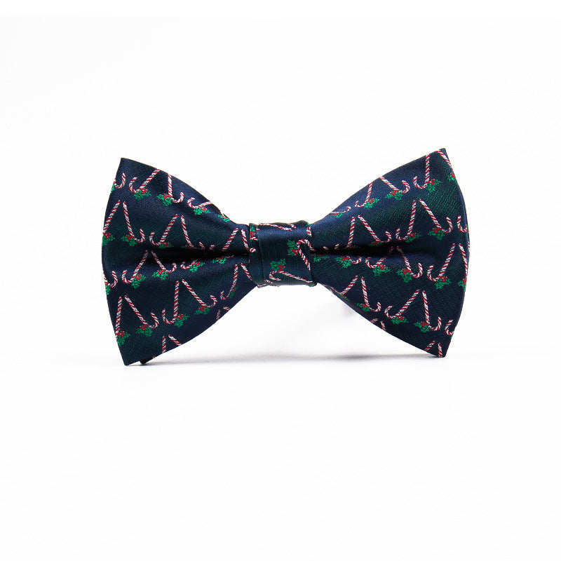 Mens Christmas Fashion Casual Print Bow Tie