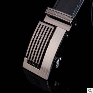 Men's leather factory direct belt buckle leather belt men's automatic belt belt wholesale business - Mubimart
