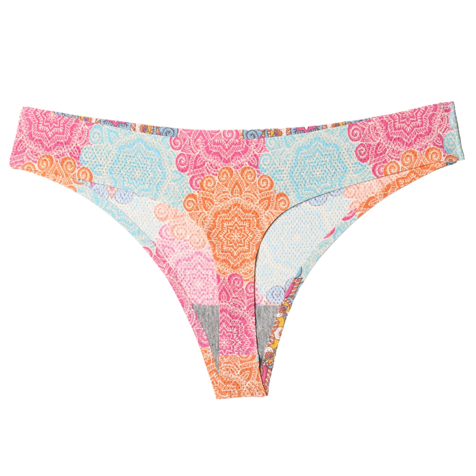 Breathable Printed Seamless Floral Briefs For Women - Mubimart -  