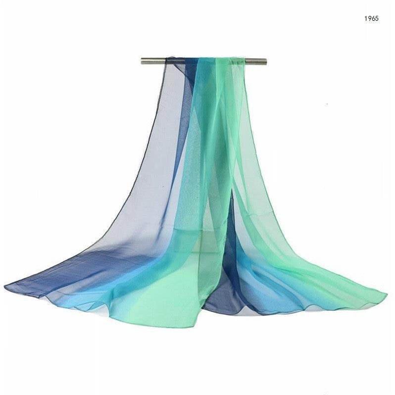 Gradient silk shawl - Mubimart