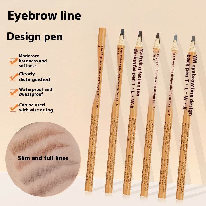 Positioning Eyebrow Pencil Eyebrow Line Design Pen Waterproof Anti-hemp Tattoo Embroidery For Teachers - Mubimart