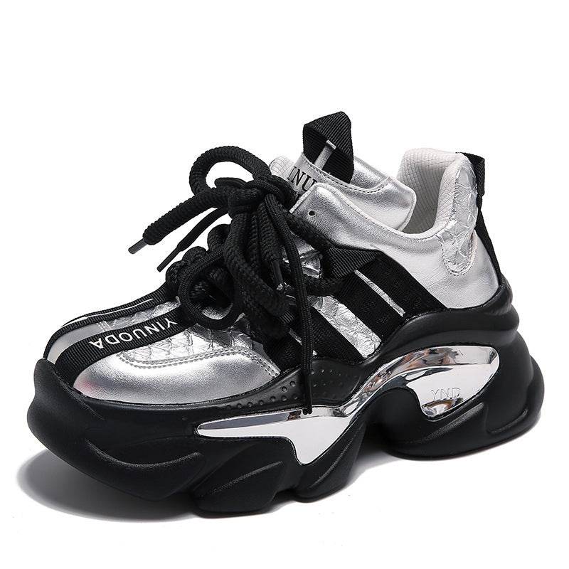 All-matching Platform Height Increasing Shoes Casual Sneaker Women - Mubimart