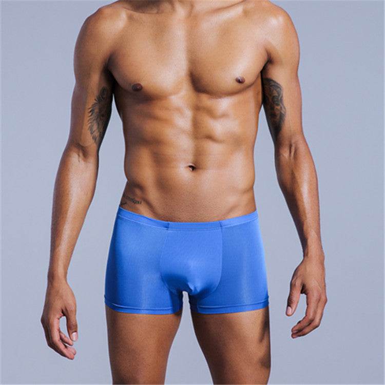 Men's Underwear Nylon Ice Silk Comfort Boxers - Mubimart
