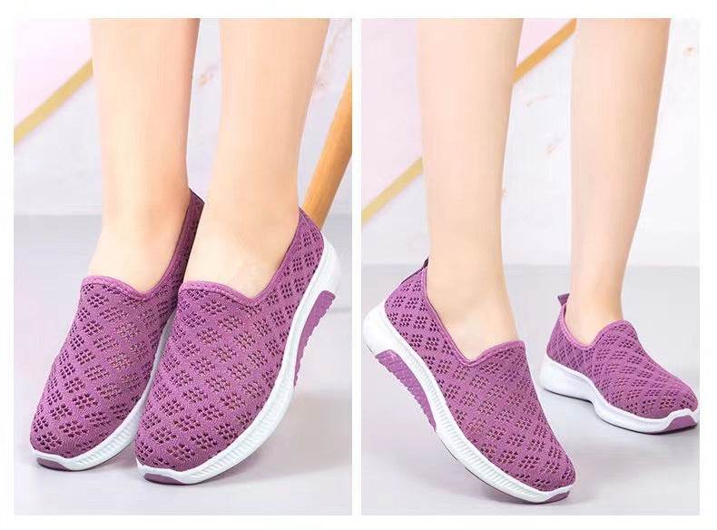 Summer Hollow Breathable Flat Bottom Comfort Casual Shoes - Mubimart