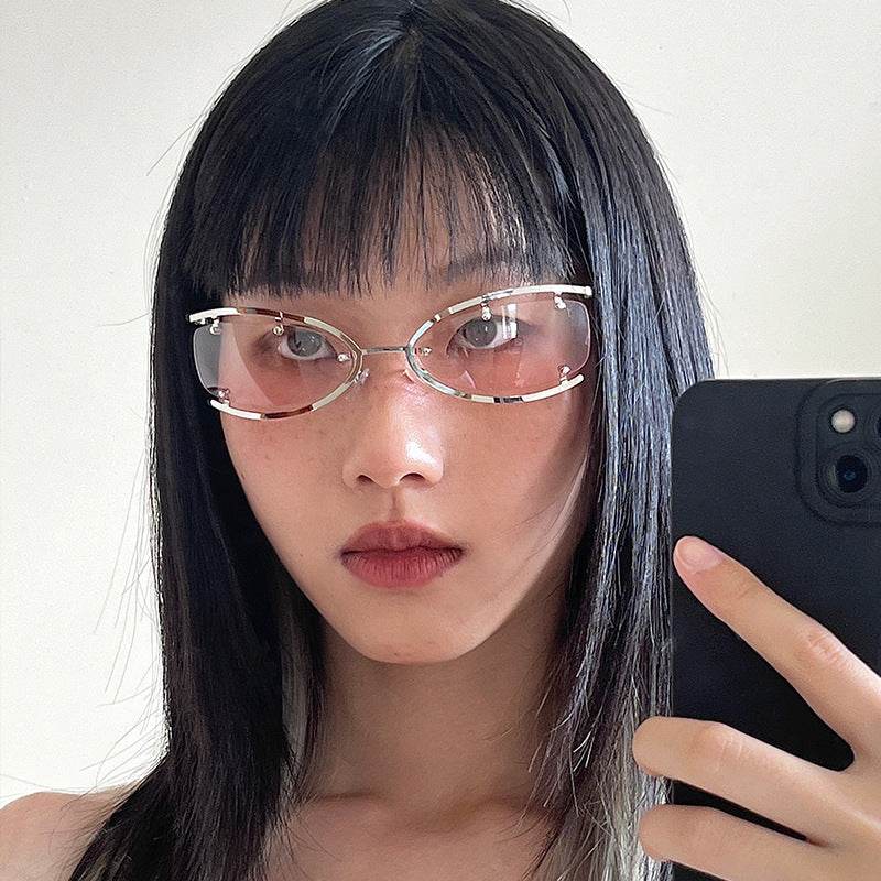 Women's Fashion Cat Eye Hollow Sunglasses - Mubimart