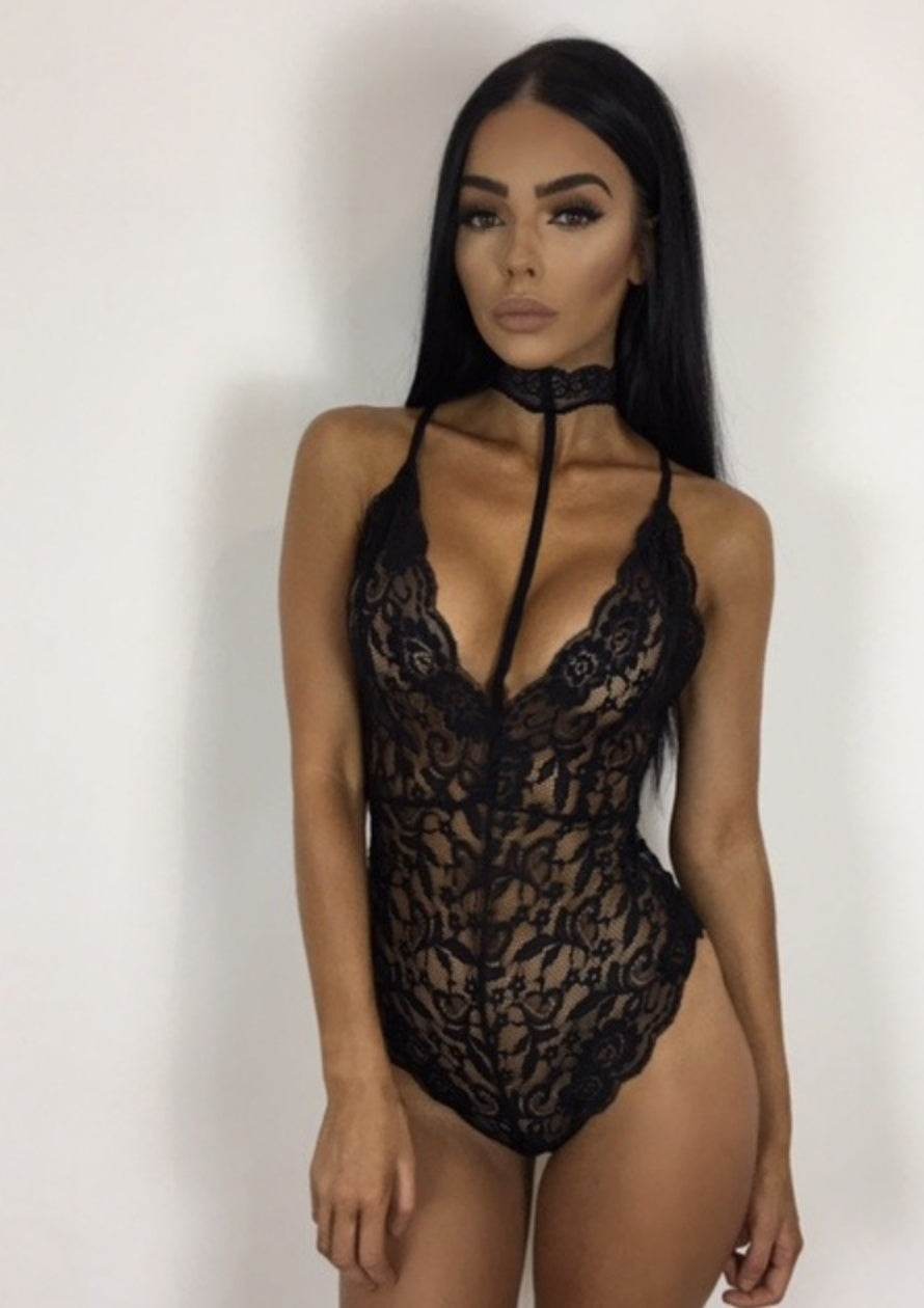 Sexy lace bodysuit - Mubimart
