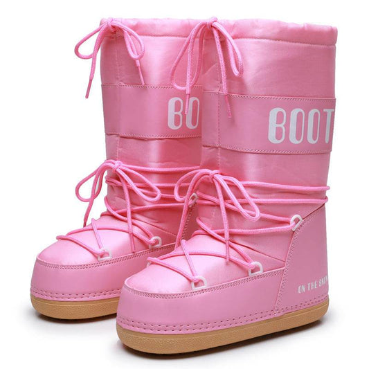 Ski Space Boots Fashion Round Toe Mid-calf Women - Mubimart
