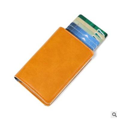 PU Automatic Card Card Holder RFID Multi-function Card Holder - Mubimart