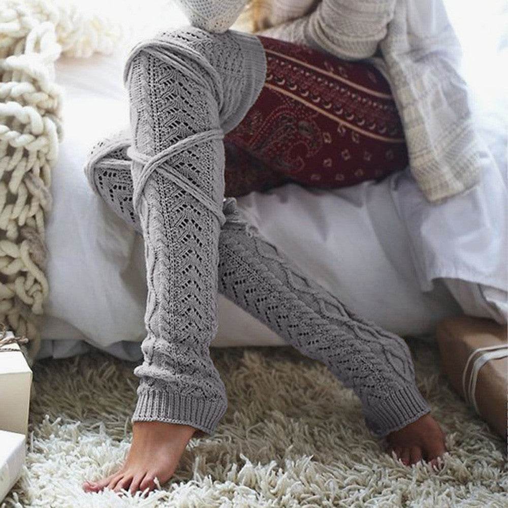 Solid color knee socks - Mubimart