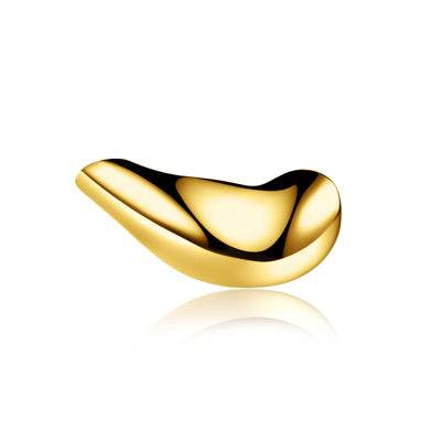 3D Stereoscopic Punk Earring Stud For Men Gold Color Korean Style Earring Unusual Anti-allergy - Mubimart