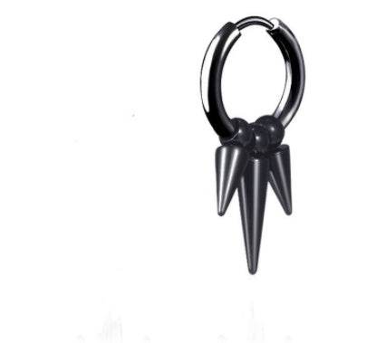Stainless Steel Tassel Single Point Stud Men Pierced Earrings - Mubimart