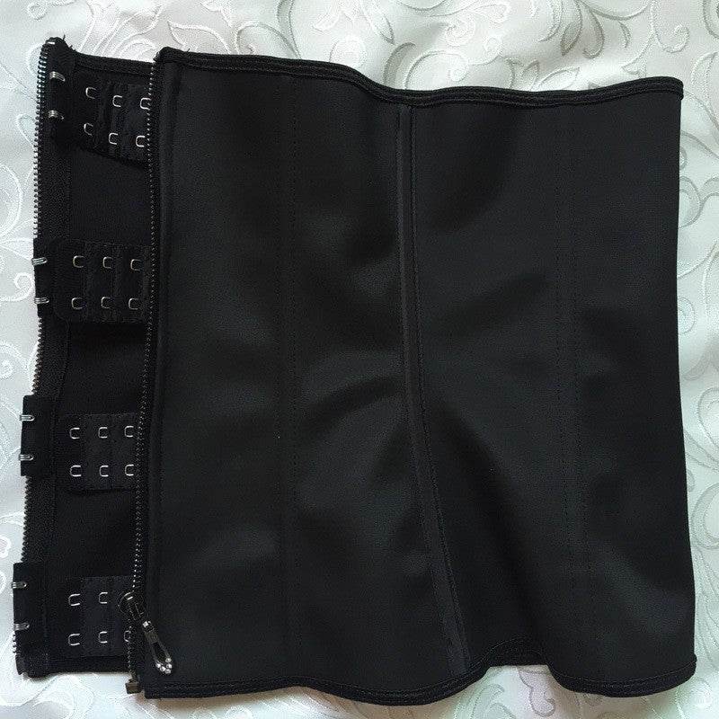 Front Double-breasted Zipper Latex Shaper Slimming Waist Corsets - Mubimart