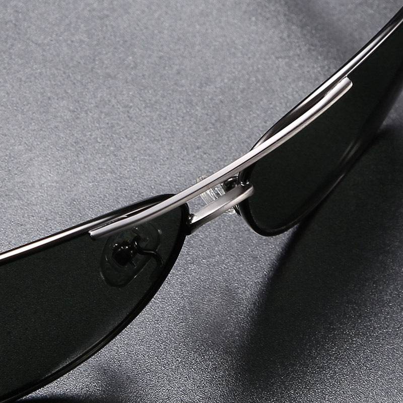 Retro metal polarized sunglasses - Mubimart
