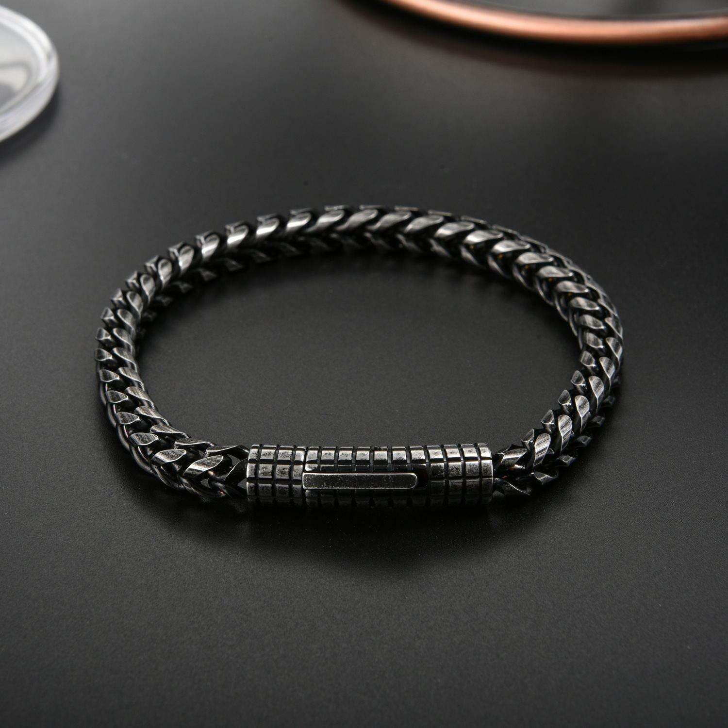 Custom Stainless Steel Vintage Mens Bracelet - Mubimart