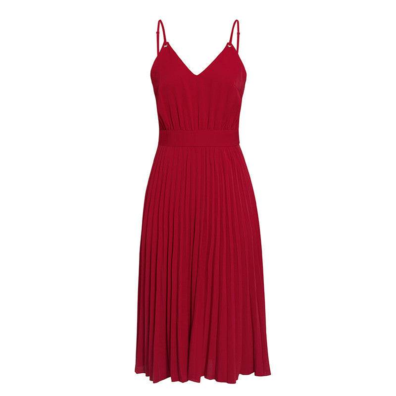 V-neck camisole dress - Mubimart