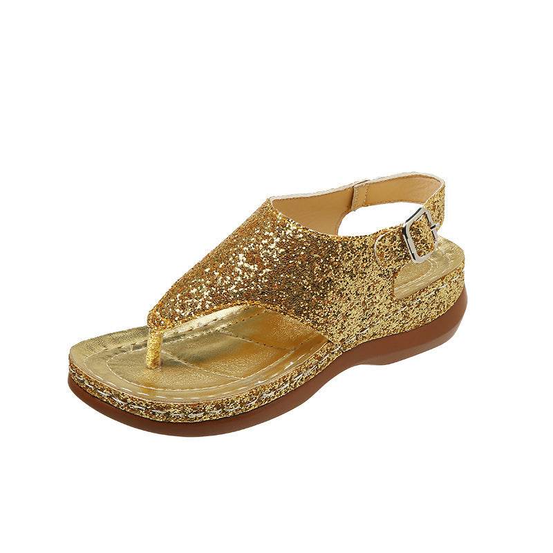 Wedge Casual Sandals Plus Size Wedge Flip-toe Women's Sandals - Mubimart