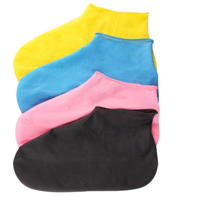 Men and women hiking slip wearable easy to carry silicone rain boots - Mubimart