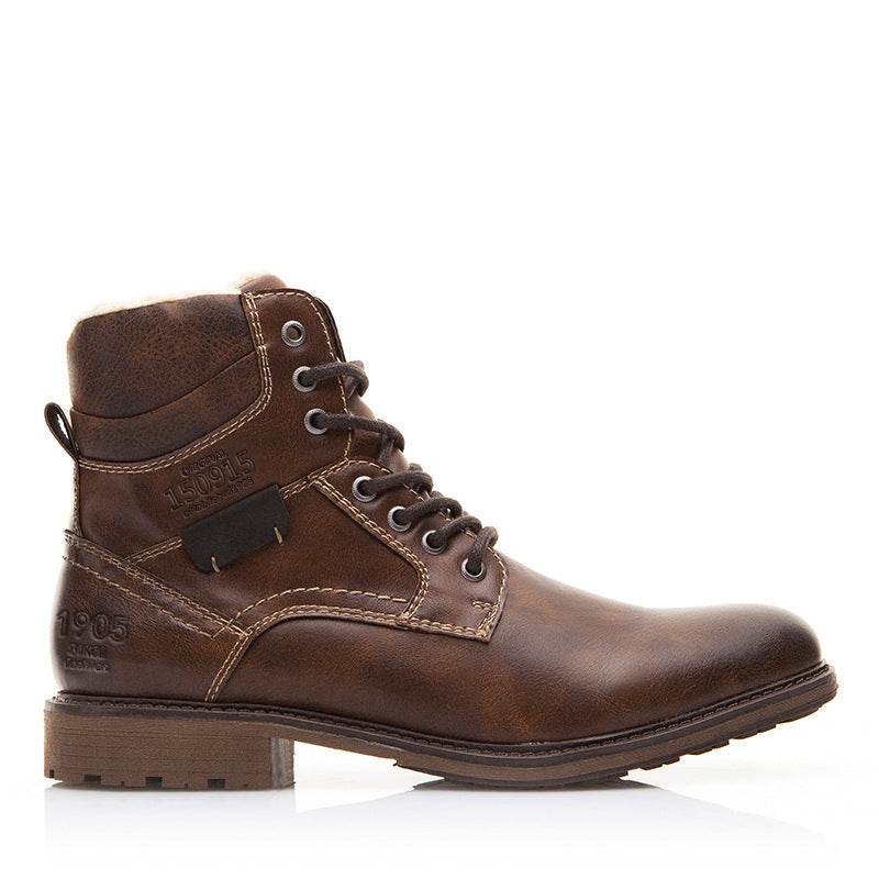 winter men warm shoes martin boots snow boots - Mubimart