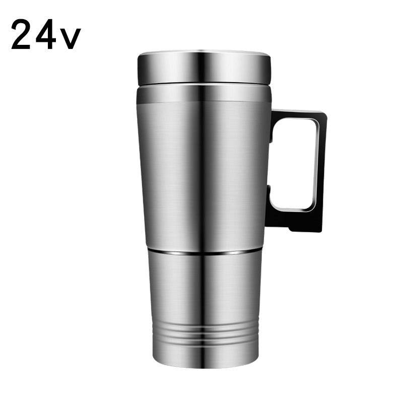 Stainless Steel Vehicle Heating Cup Heat Insulation Electric Car Kettle Camping Travel Kettle Water Coffee Thermal Mug - Mubimart