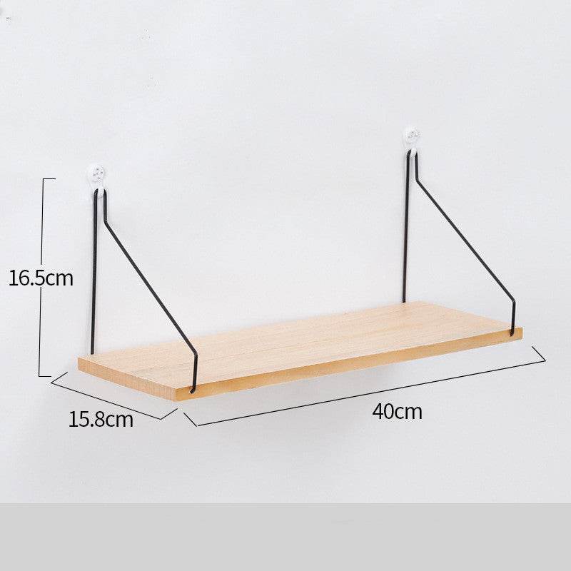 Home Solid Wood Wall Shelf - Mubimart