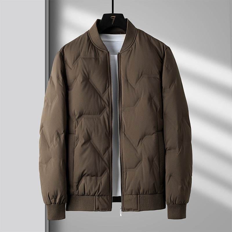 90 Duck Down Winter Men's Business Casual Light Thin Warm Down Jacket - Mubimart