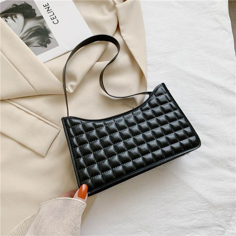 Elegant One-shoulder Diamond Pattern Bag Women - Mubimart