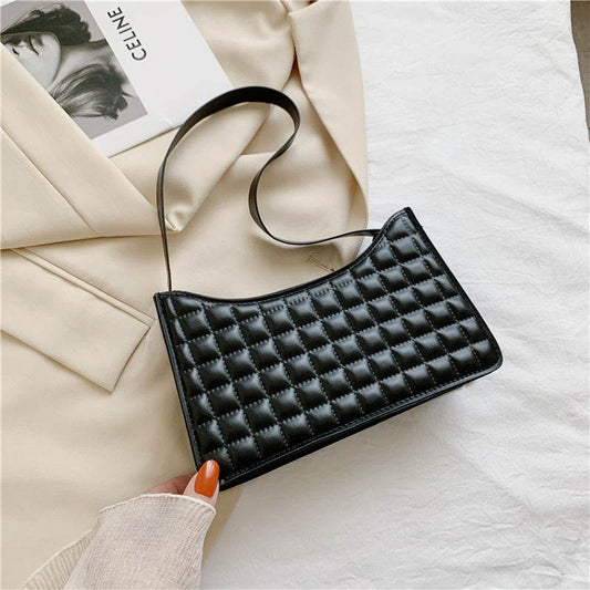 Elegant One-shoulder Diamond Pattern Bag Women - Mubimart